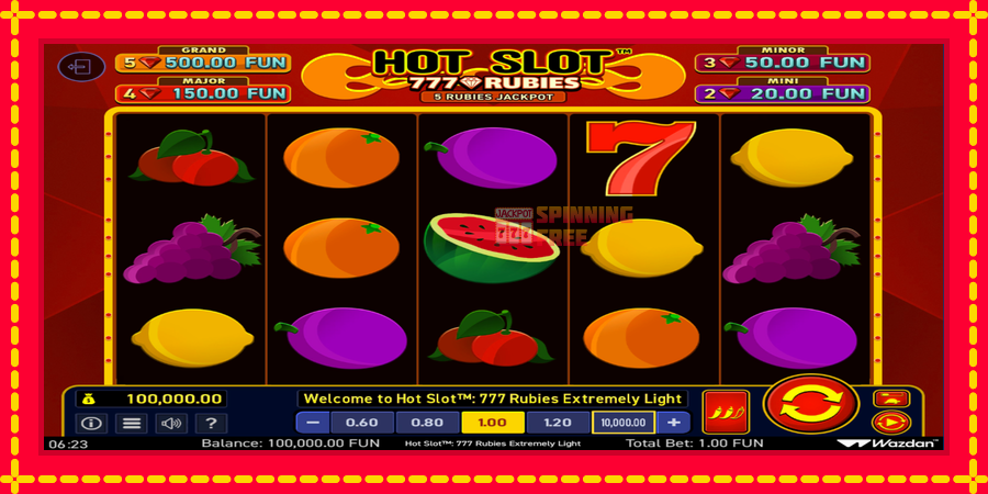 Hot Slot 777 Rubies Extremely Light mesin slot dengan animasi cerah, gambar 2