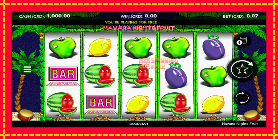 Havana Nights Fruit mesin slot dengan animasi cerah, gambar 1