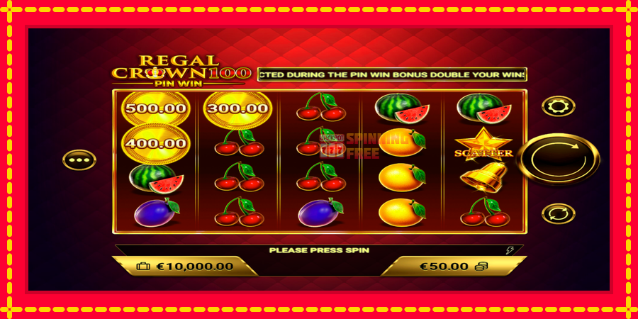 Regal Crown 100 mesin slot dengan animasi cerah, gambar 2