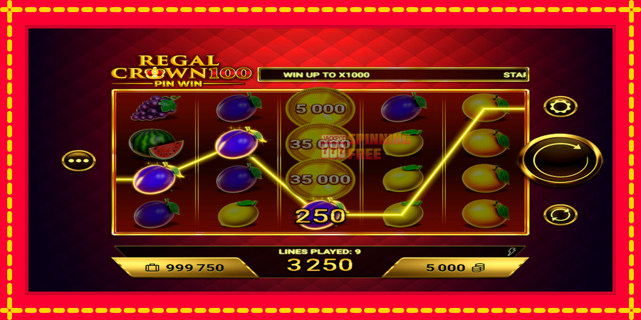 Regal Crown 100 mesin slot dengan animasi cerah, gambar 3