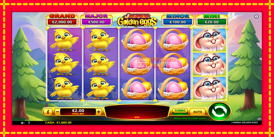 J Mania Golden Eggs mesin slot dengan animasi cerah, gambar 2