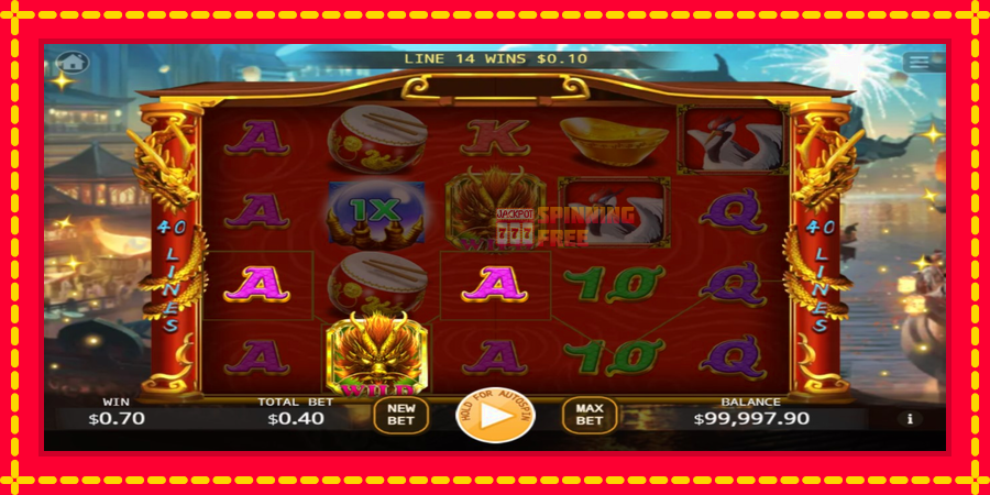 Lucky Golden Dragon Lock 2 Spin mesin slot dengan animasi cerah, gambar 2