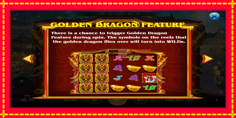 Lucky Golden Dragon Lock 2 Spin mesin slot dengan animasi cerah, gambar 4