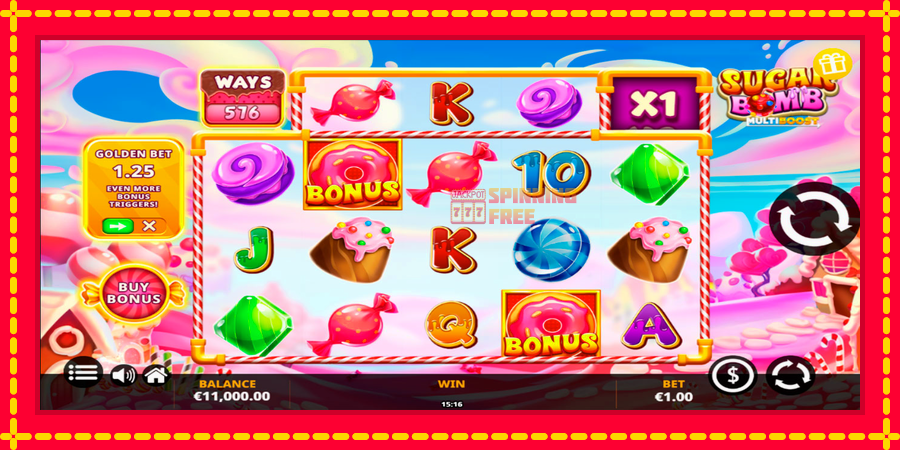 Sugar Bomb MultiBoost mesin slot dengan animasi cerah, gambar 1