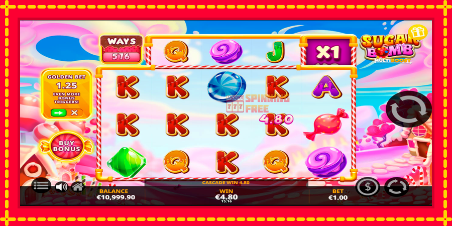 Sugar Bomb MultiBoost mesin slot dengan animasi cerah, gambar 2