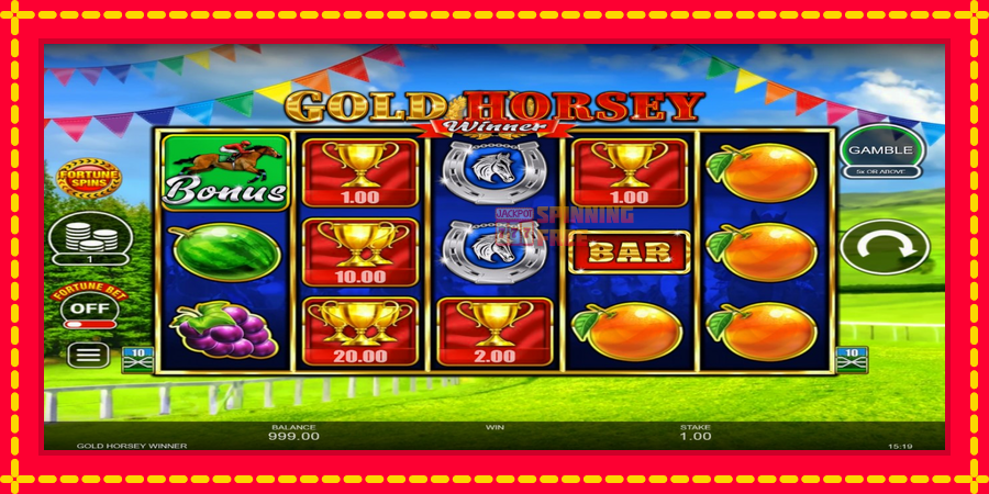 Gold Horsey Winner mesin slot dengan animasi cerah, gambar 2