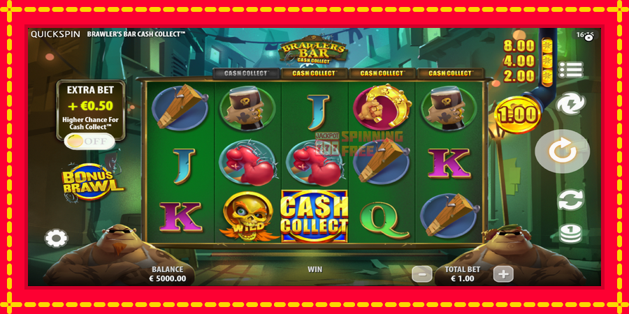 Brawlers Bar Cash Collect mesin slot dengan animasi cerah, gambar 2