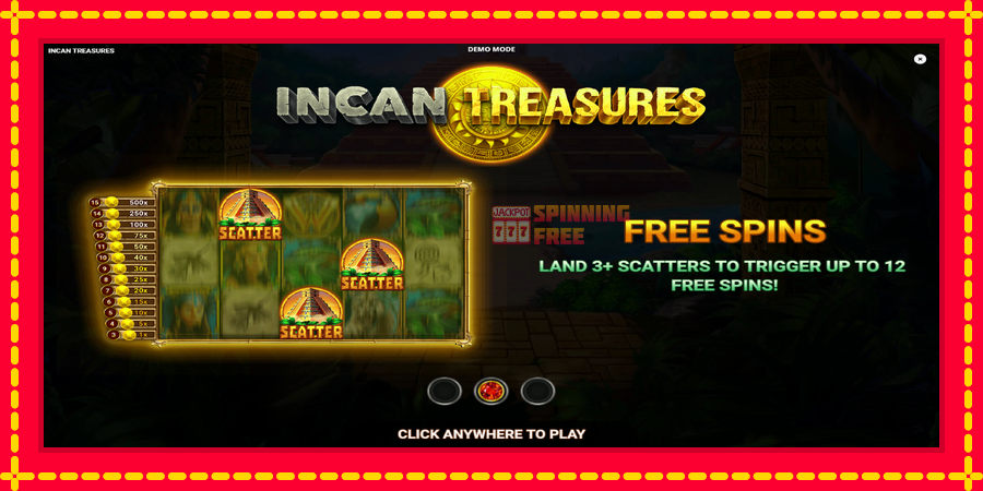 Incan Treasures mesin slot dengan animasi cerah, gambar 1