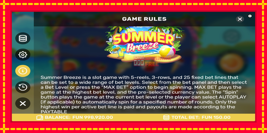 Summer Breeze mesin slot dengan animasi cerah, gambar 5