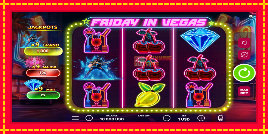 Friday in Vegas mesin slot dengan animasi cerah, gambar 2