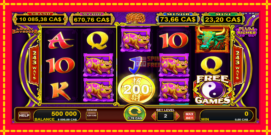 Lucky Envelope Plum Riches mesin slot dengan animasi cerah, gambar 2