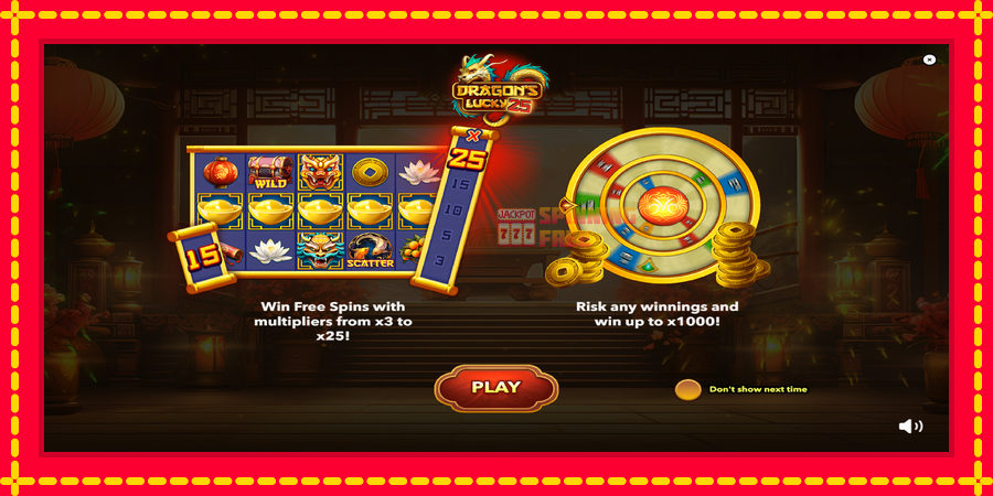 Dragons Lucky 25 mesin slot dengan animasi cerah, gambar 1