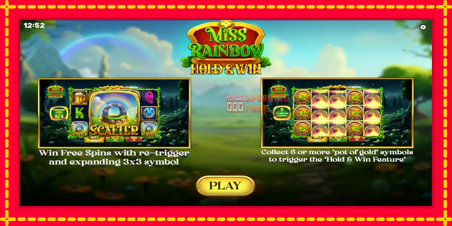 Miss Rainbow: Hold & Win mesin slot dengan animasi cerah, gambar 1