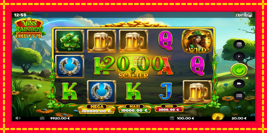 Miss Rainbow: Hold & Win mesin slot dengan animasi cerah, gambar 3