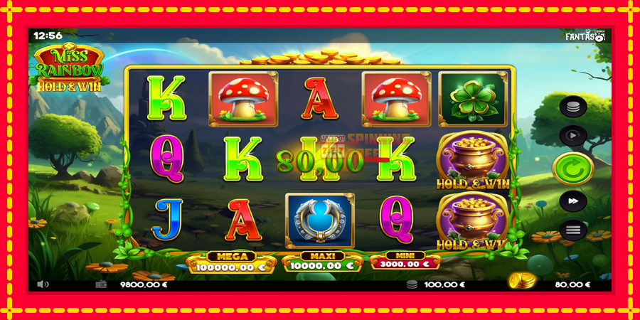 Miss Rainbow: Hold & Win mesin slot dengan animasi cerah, gambar 4