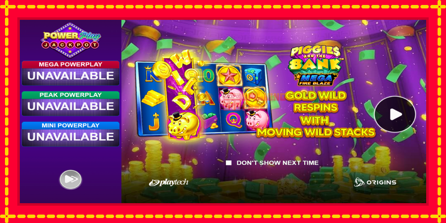 Piggies and the Bank PowerPlay Jackpot mesin slot dengan animasi cerah, gambar 1