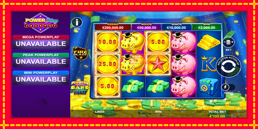 Piggies and the Bank PowerPlay Jackpot mesin slot dengan animasi cerah, gambar 2