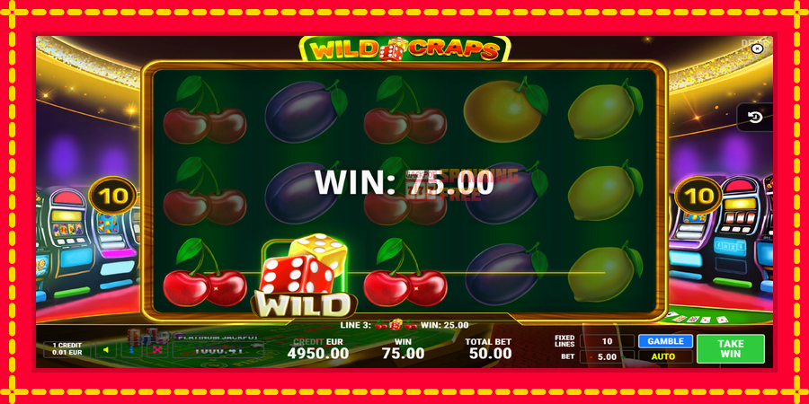 Wild Craps mesin slot dengan animasi cerah, gambar 2