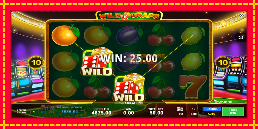 Wild Craps mesin slot dengan animasi cerah, gambar 4