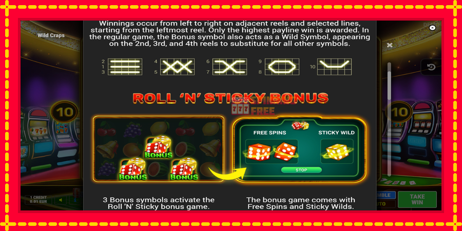 Wild Craps mesin slot dengan animasi cerah, gambar 5