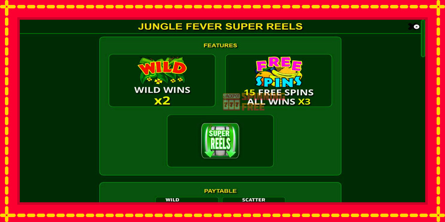 Jungle Fever Super Reels mesin slot dengan animasi cerah, gambar 5