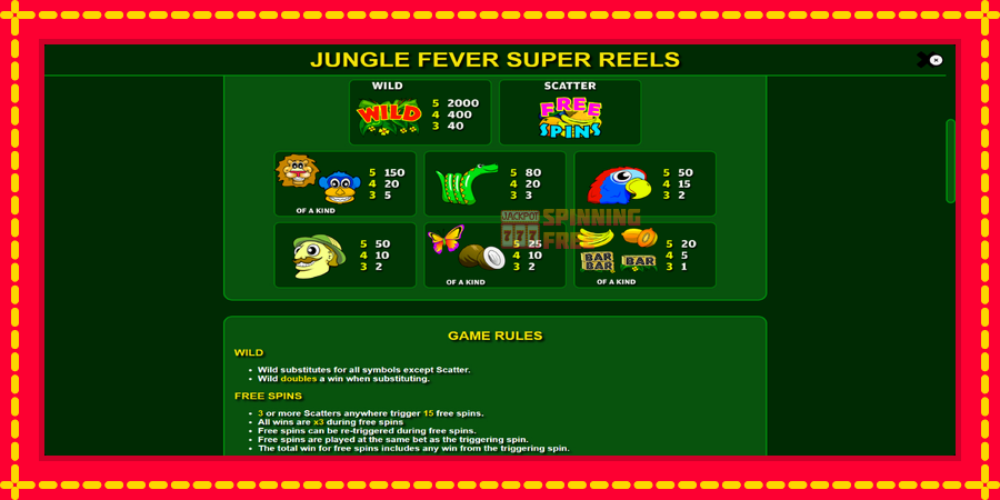 Jungle Fever Super Reels mesin slot dengan animasi cerah, gambar 6