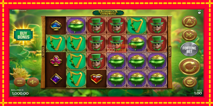 Shamrock Surprise mesin slot dengan animasi cerah, gambar 2