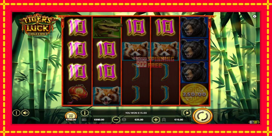 Tigers Luck mesin slot dengan animasi cerah, gambar 3