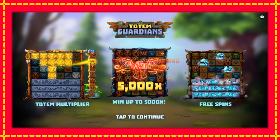 Totem Guardians mesin slot dengan animasi cerah, gambar 1