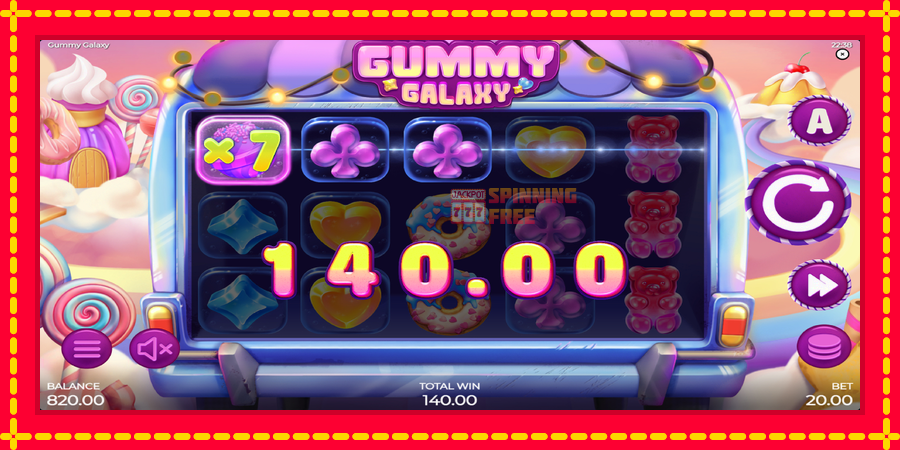 Gummy Galaxy mesin slot dengan animasi cerah, gambar 3