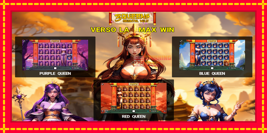 3 Queens Oriental Wild mesin slot dengan animasi cerah, gambar 1