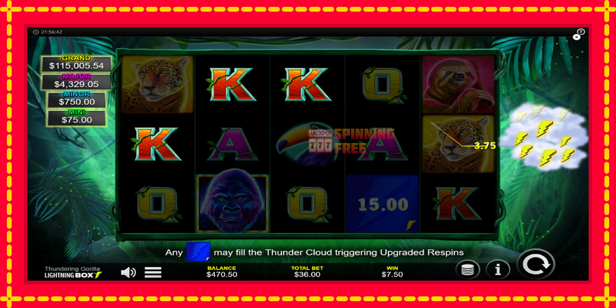 Thundering Gorilla mesin slot dengan animasi cerah, gambar 4