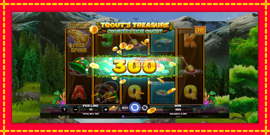 Trouts Treasure Countryside Quest mesin slot dengan animasi cerah, gambar 4