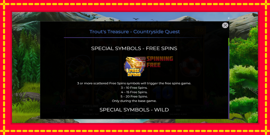 Trouts Treasure Countryside Quest mesin slot dengan animasi cerah, gambar 5