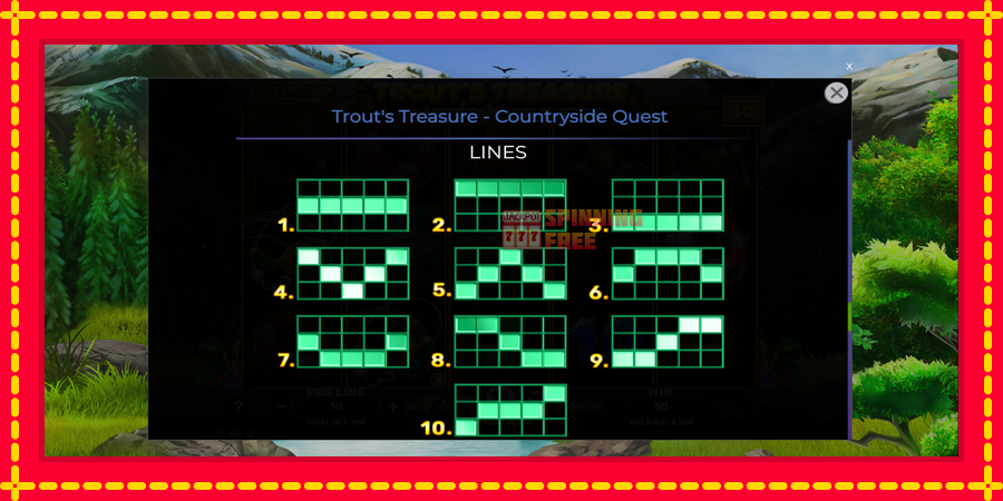 Trouts Treasure Countryside Quest mesin slot dengan animasi cerah, gambar 7