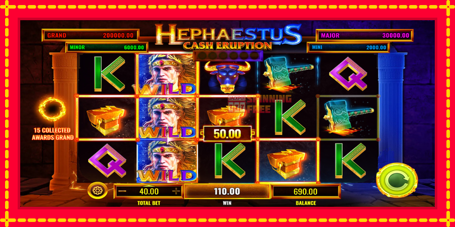 Cash Eruption Hephaestus mesin slot dengan animasi cerah, gambar 4