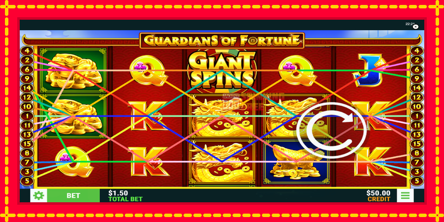 Guardians of Fortune mesin slot dengan animasi cerah, gambar 1