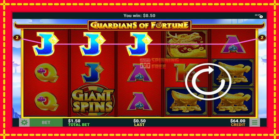 Guardians of Fortune mesin slot dengan animasi cerah, gambar 3