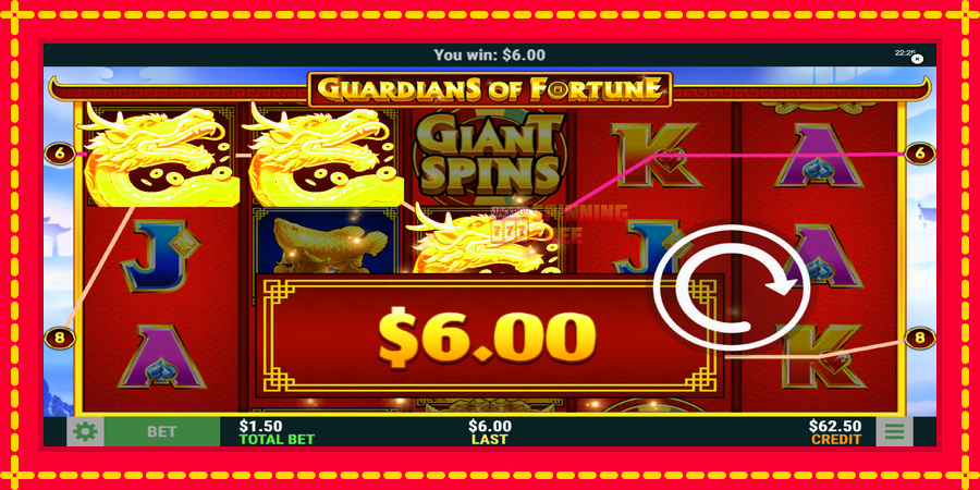 Guardians of Fortune mesin slot dengan animasi cerah, gambar 4