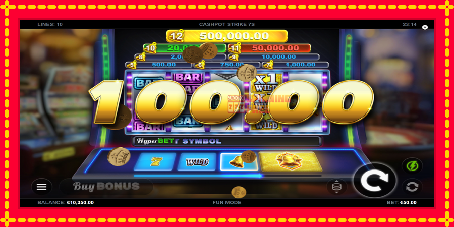 Cashpot Strike 7s mesin slot dengan animasi cerah, gambar 4