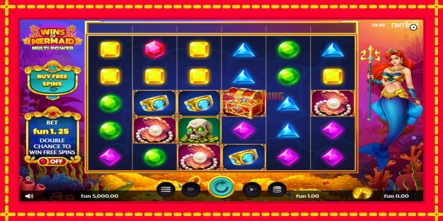 Wins of Mermaid Multi Power mesin slot dengan animasi cerah, gambar 2