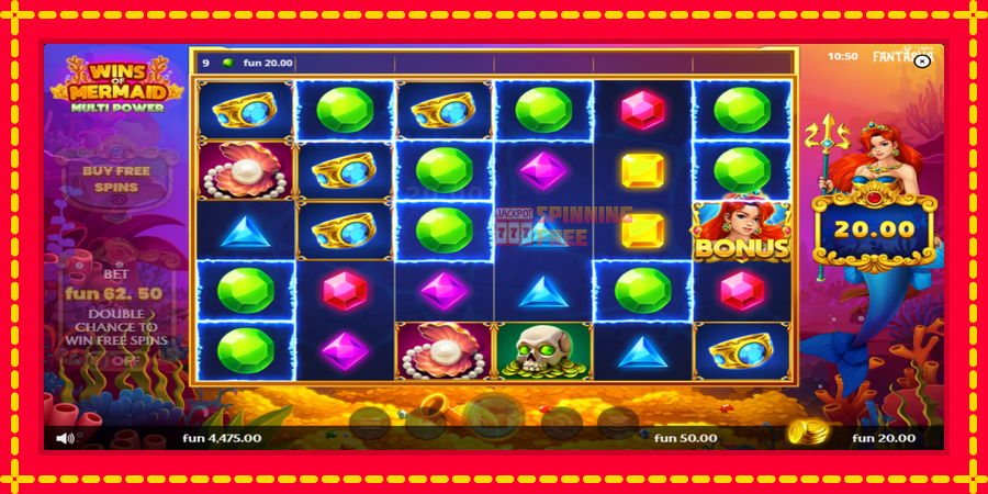 Wins of Mermaid Multi Power mesin slot dengan animasi cerah, gambar 3