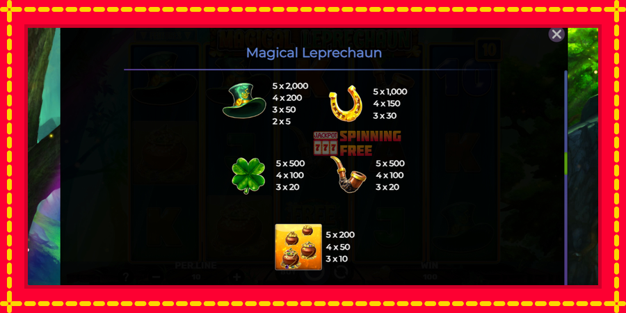 Magical Leprechaun mesin slot dengan animasi cerah, gambar 6