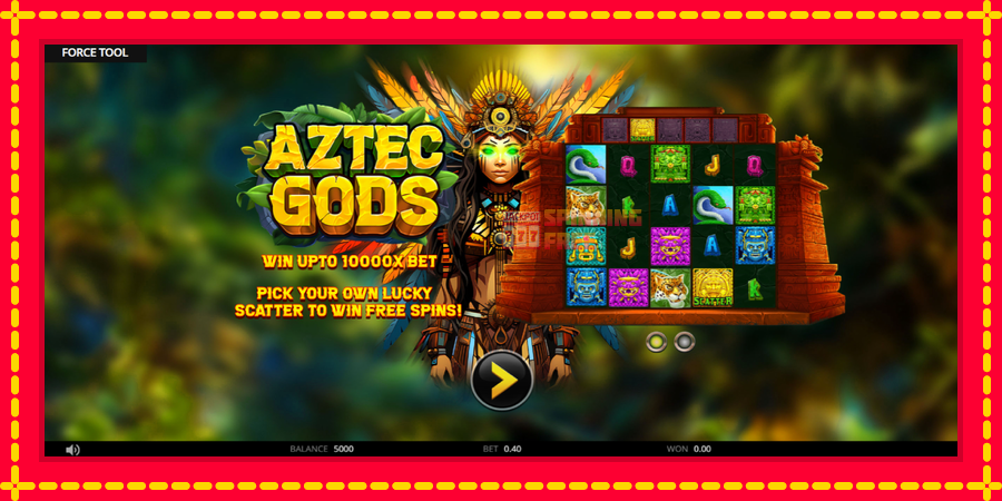 Aztec Gods mesin slot dengan animasi cerah, gambar 1