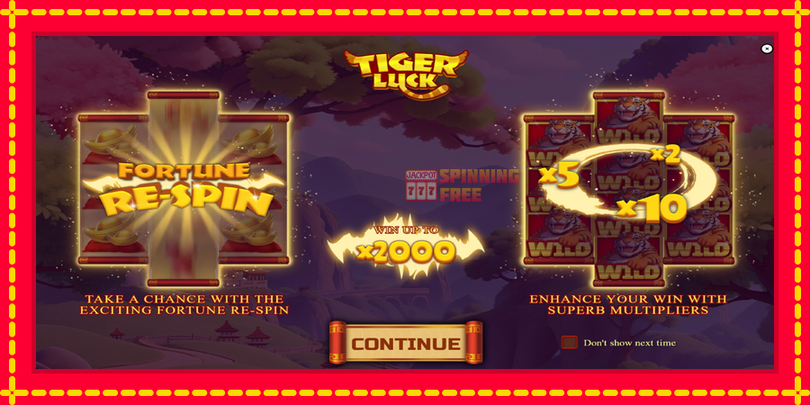 Tiger Luck mesin slot dengan animasi cerah, gambar 1