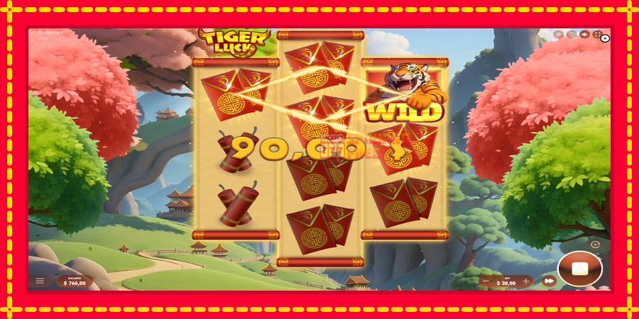 Tiger Luck mesin slot dengan animasi cerah, gambar 3