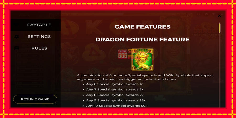 Dragon Fortune Frenzy mesin slot dengan animasi cerah, gambar 5