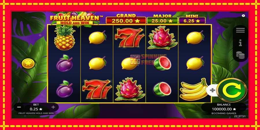 Fruit Heaven Hold and Win mesin slot dengan animasi cerah, gambar 2