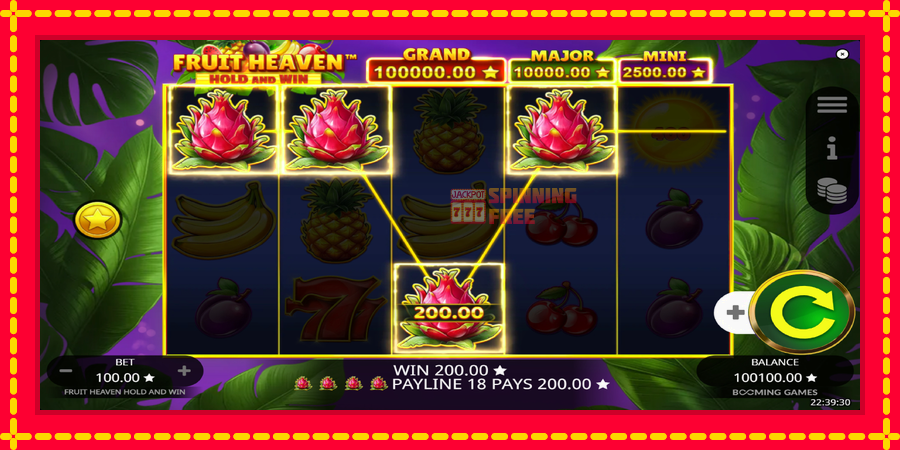 Fruit Heaven Hold and Win mesin slot dengan animasi cerah, gambar 3