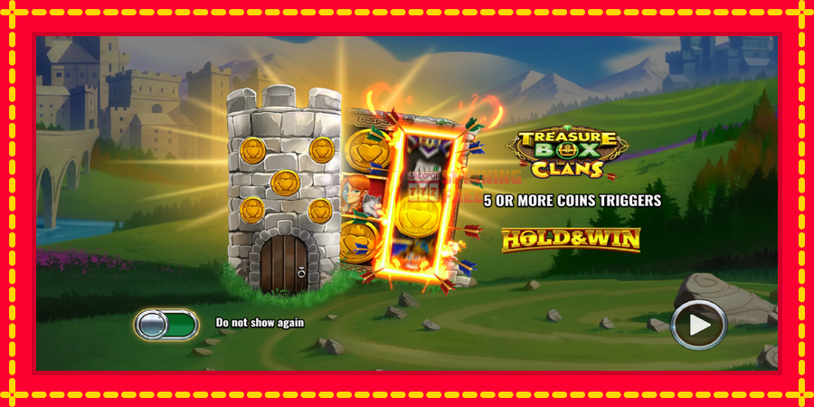 Treasure Box Clans mesin slot dengan animasi cerah, gambar 1